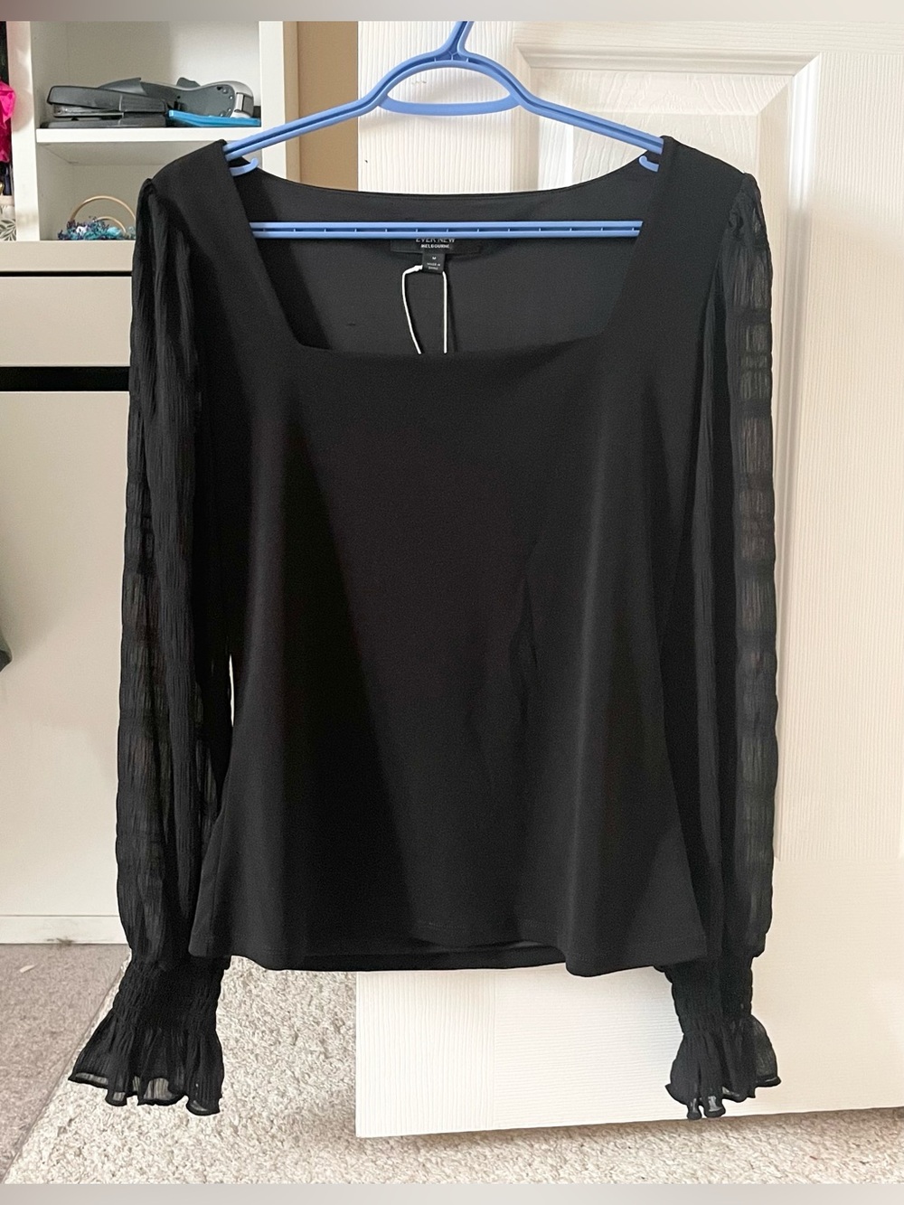 (NWT) Ever New Posie Shirred Georgette Sleeve Top